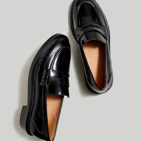 Madewell Vernon Black Leather Loafers - Picture 1 of 2